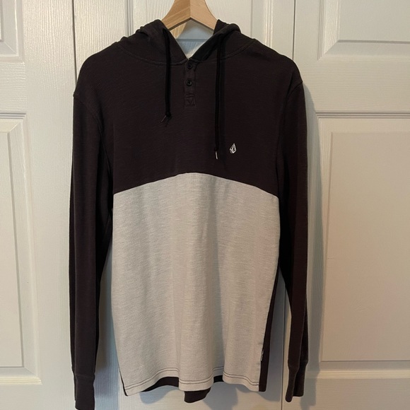 Men’s Volcom Hooded Waffle Long Sleeve - Picture 1 of 3